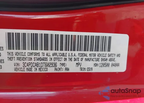 2013 Dodge Journey American Value Pkg from USA, damaged, VIN 3C4PDCAB1DT602936
